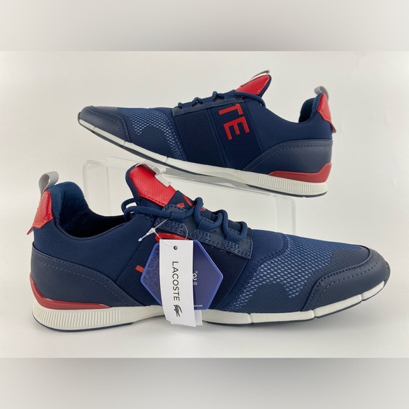 Lacoste Men's Menerva Elite 120 CMA Textile/Synthetic Sneakers, US Size 10 - Picture 3 of 15